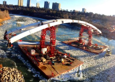 Flexifloat Assists Arch Installation Across North Saskatchewan River