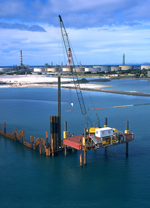 FlexiSEP, Tuapapa, used to construct New Zealand wharf