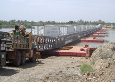 Floating Piers for Temporary Bridge