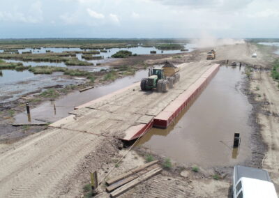 FLEXIFLOATS USED TO PROTECT PIPELINES