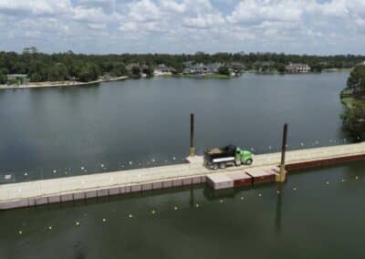 Temporary Bridge Across Lake Woodlands