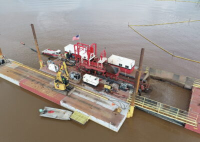 J. F. Brennan Company’s Broadcast Capping System (BCS) supported on Flexifloats