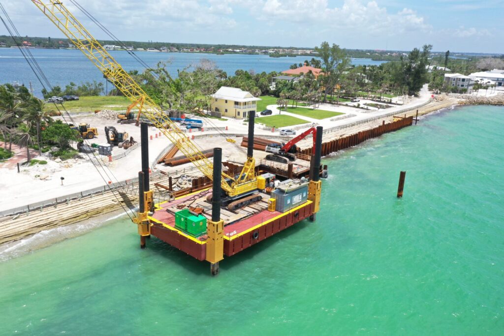 Self-Elevating Platform (SEP) In Turquoise Waters