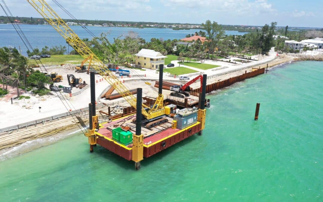 Self-Elevating Platform (SEP) In Turquoise Waters